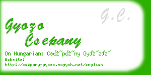 gyozo csepany business card